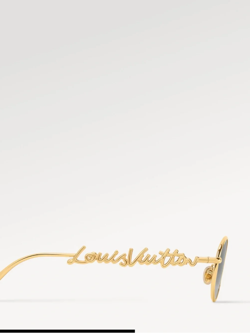 Louis Vuitton Lv script metal round sunglasses